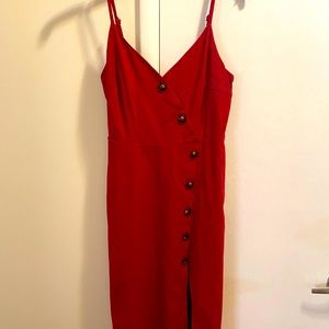 Linen-like midi dress